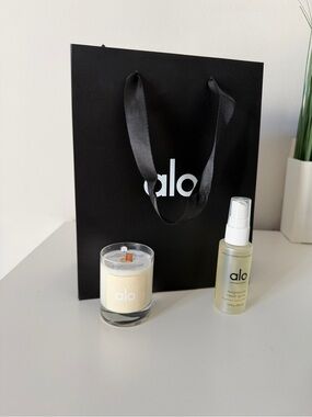 Alo Yoga Wellness Set Candle + Magnesium Reset Spray Gift Bundle New